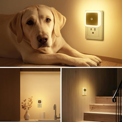 4/8Pcs Night Light,Warm White LED Night Lights Plug into Wall with Dusk to Dawn sensors