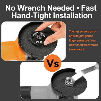 5/8-11 Thread Angle Grinder Flange Nut No Wrench Required
