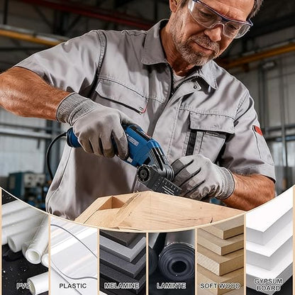8Pcs Universal Oscillating Saw Blades, Clear Marking, High Hardness Titanium Multitool Blade Kit