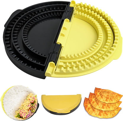 3-in-1 BPA-Free Tacos Tortilla Crimper Maker - Adjustable Size, For 6"-8-10" Crust