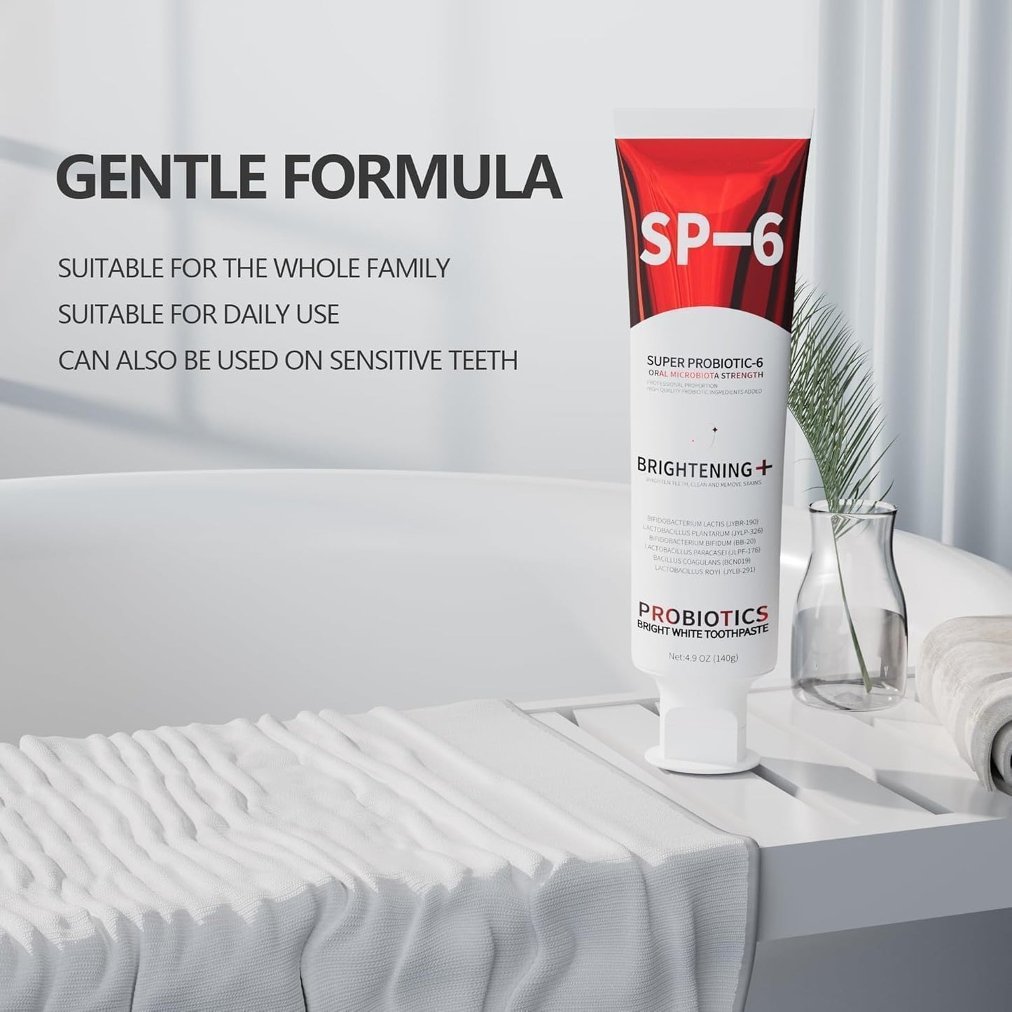 Fresh Mint Flavor SP-6 Probiotic Toothpaste for Teeth Whitening & Gum Health