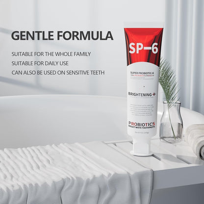 Fresh Mint Flavor SP-6 Probiotic Toothpaste for Teeth Whitening & Gum Health