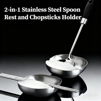 Stainless Steel Spoon Rest Ladle Holder Modern Cooking Tools