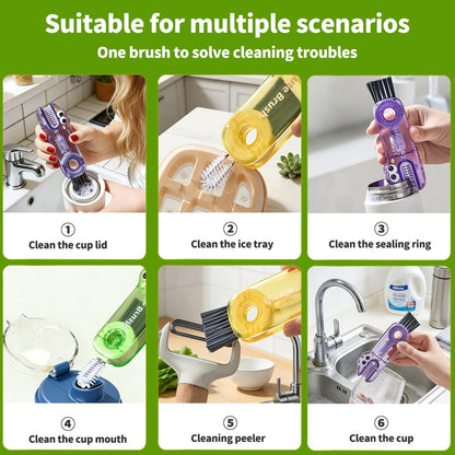 3 in 1 Cup Lid Gap Cleaning Brush Set, Multifunctional Bottle Cleaning Brush