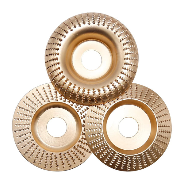 3PCS Wood Carving Disc Set Aperture Woodworking Grinding Disc Polishing Wheels