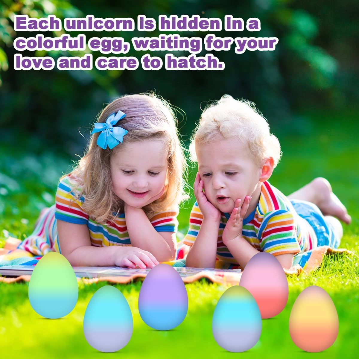6 Pack Unicorn Hatching Rainbow Eggs for Kids