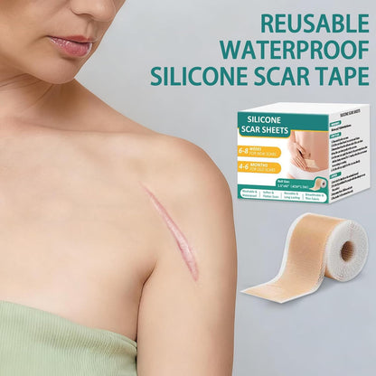 1 Roll Silicone Scar Sheets for Scar Removal - 1.6” x 60” Reusable Medical Grade Strips