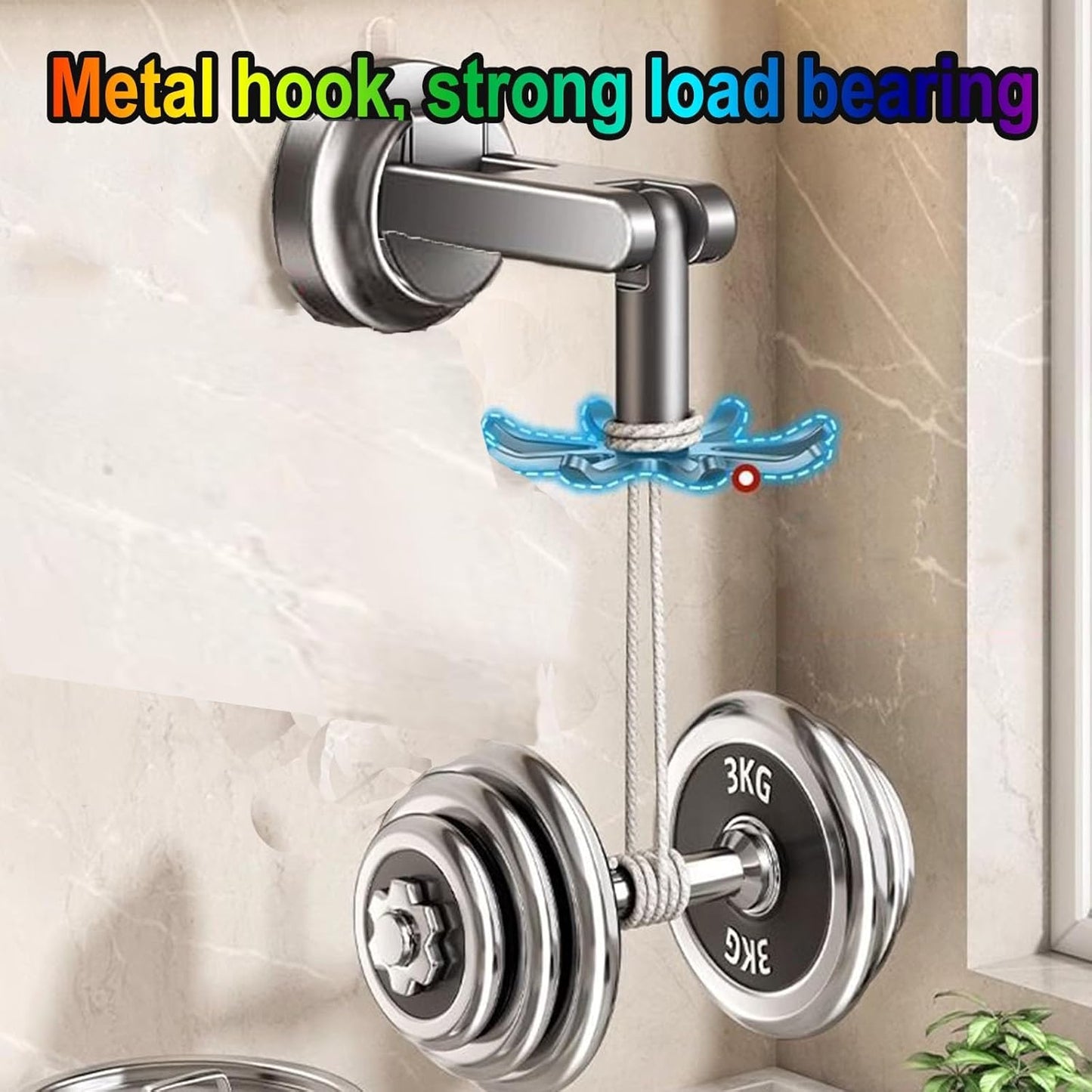 2pcs Suction Cup Wall Shelves - Non-Punching Installation, 360° Swivel Hooks