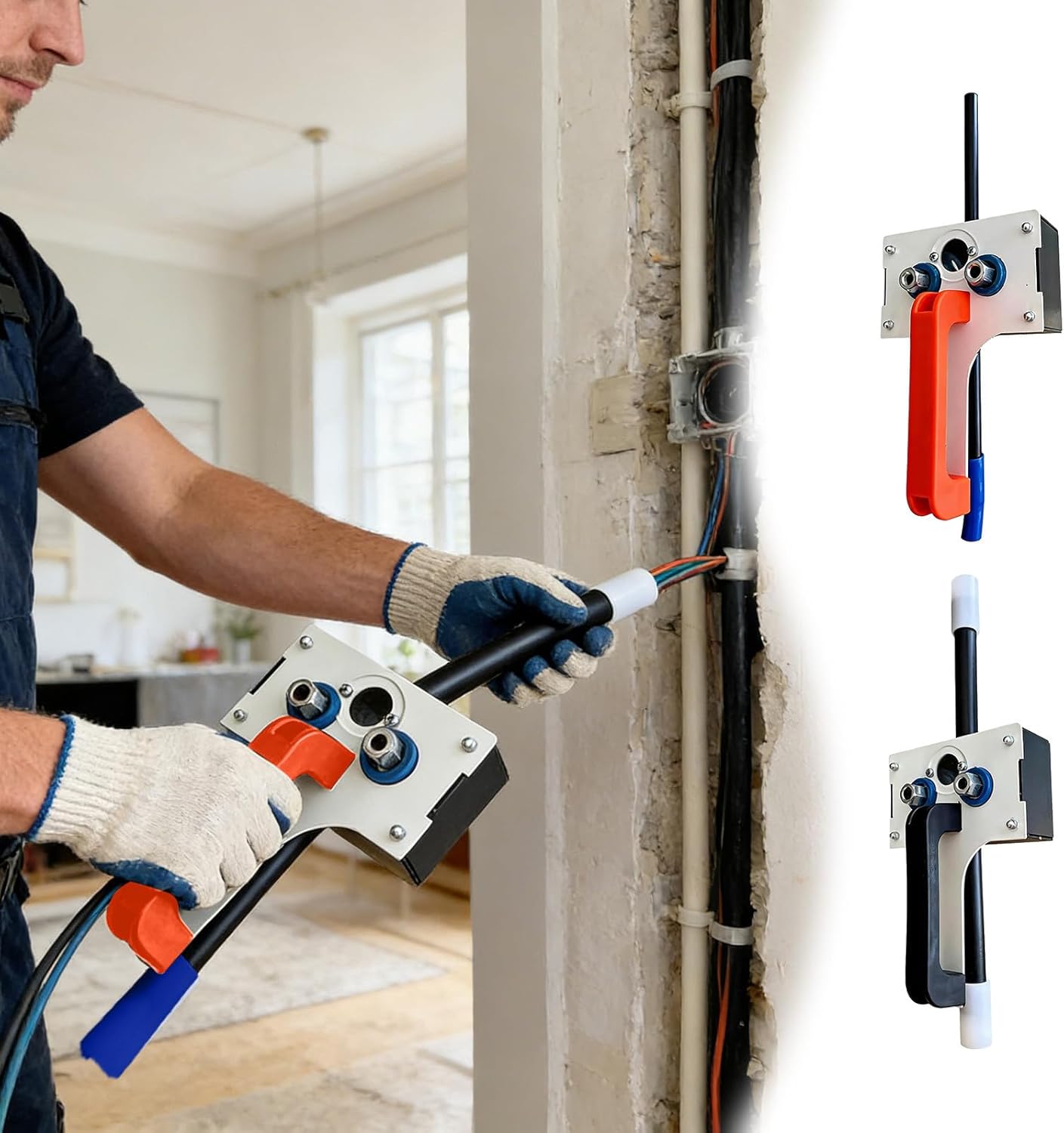 Efficient Cable Pulling Tool - 0.3inch Max Cable Wire Tool for Conduit & Pipe Threading