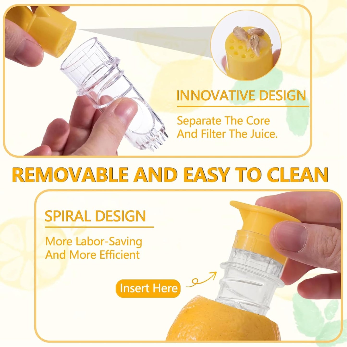 4Pcs Compact Handheld Lime & Orange Juicer for Home, Cooking, and Cocktails