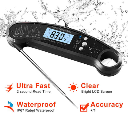 Digital Instant Read Food Thermometer for Cooking & Grilling