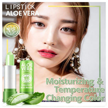 2PCS Aloe Vera Color-Changing Repairing Lip Balm
