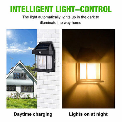 Solar Powered Outdoor Wall Lights Exterior Front Porch Security Light Wall Ornament