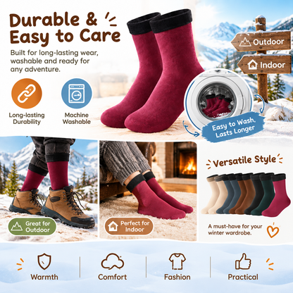 Thickened Fleece-Lined Quick-Heating Thermal Socks