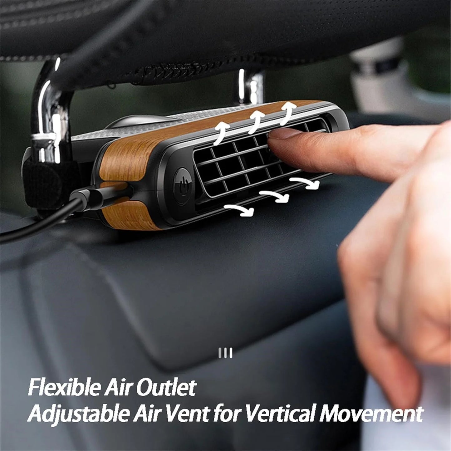 Car Seat Cooling Fan | 3 Speeds Vehicle Rear Headrest Fans