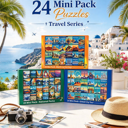 24-Box Mini 1000-Piece Jigsaw Puzzle Blind Box Set