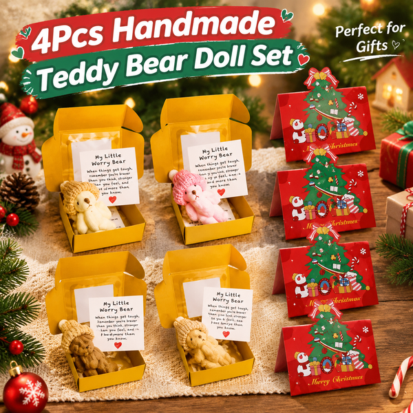 4-Piece Handmade Teddy Bear Set