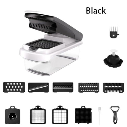 Safe Hand Protection Reusable Vegetable Chopper Mandoline Slicer For Vegetables Fruits Cutting -  ABS Stainless Steel Design Multi Function For Dicing Mincing