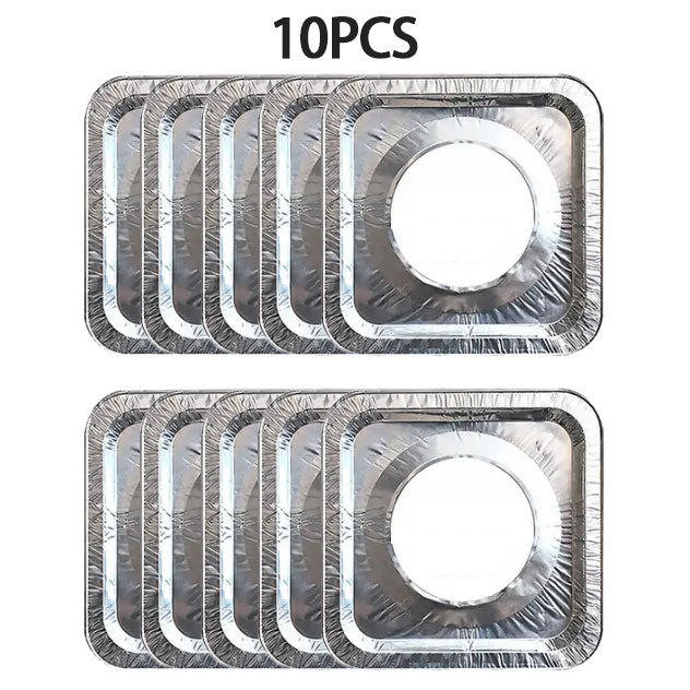 10PCS Aluminum Foil Gas Stove Burner Covers