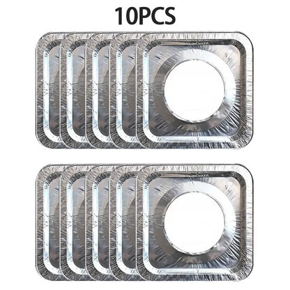 10PCS Aluminum Foil Gas Stove Burner Covers