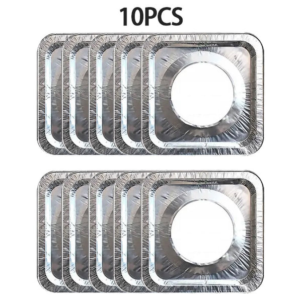 10PCS Aluminum Foil Gas Stove Burner Covers