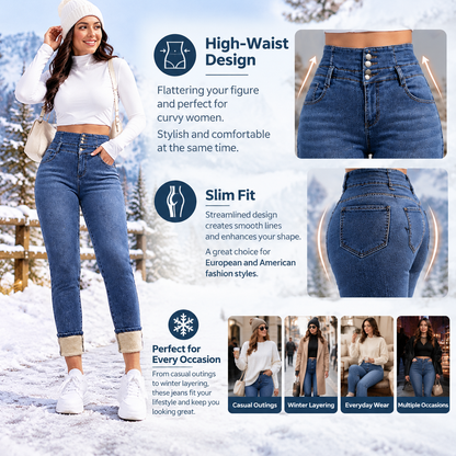 Women's Fleece-Lined High-Waisted Slim
