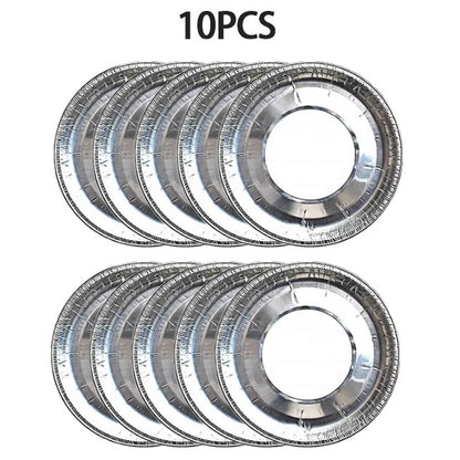 10PCS Aluminum Foil Gas Stove Burner Covers