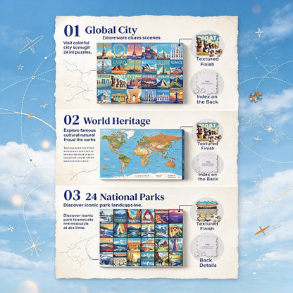 24-Box Mini 1000-Piece Jigsaw Puzzle Blind Box Set