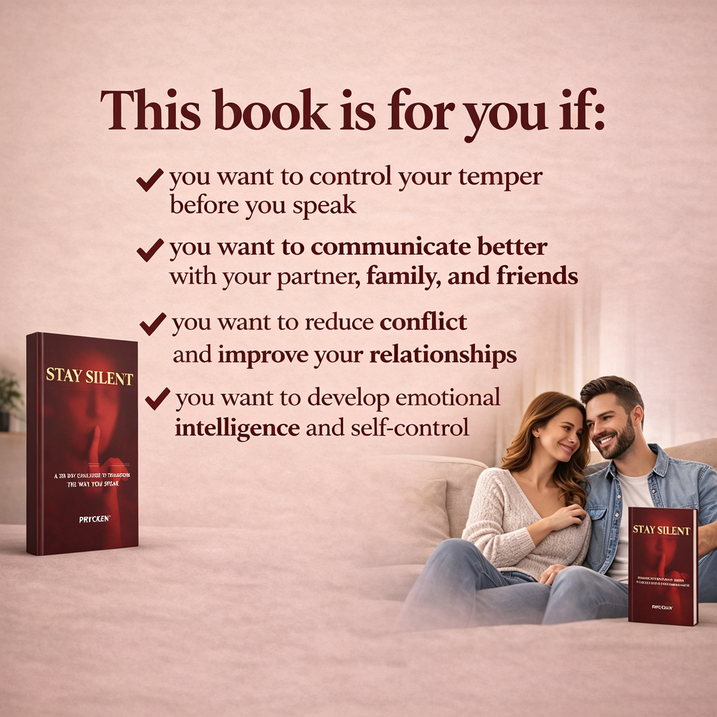 Prycken STAY SILENT: A 30 Day Challenge to Transform the Way You Speak. Master Self-Control & Emotional Intelligence