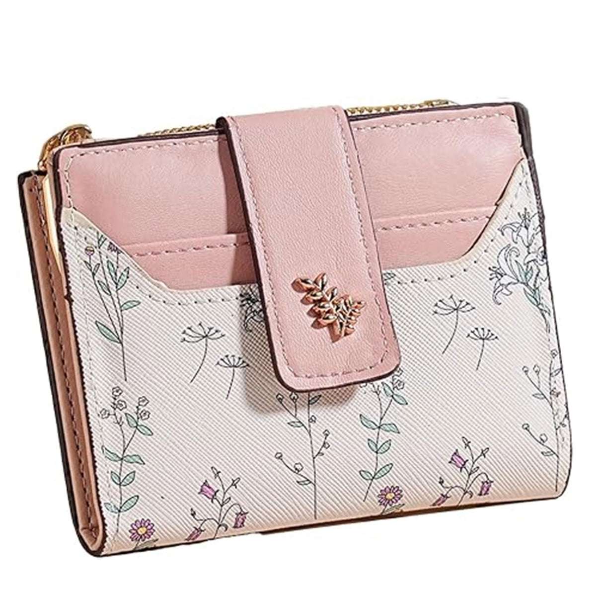Women's Genuine Leather Cute Floral Wallet