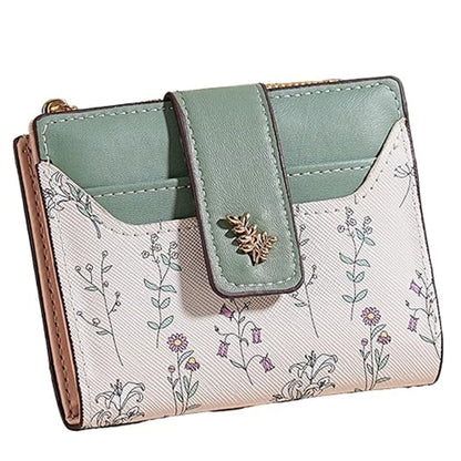 Women's Genuine Leather Cute Floral Wallet