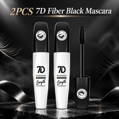 2PCS 7D Silk Fiber Black Mascara