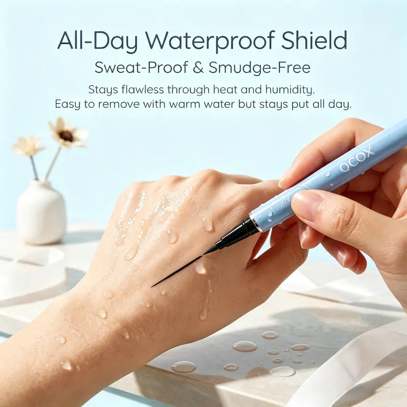 2PCS Long-lasting eyeliner -lightweight, waterproof,vegan,cruelty-free