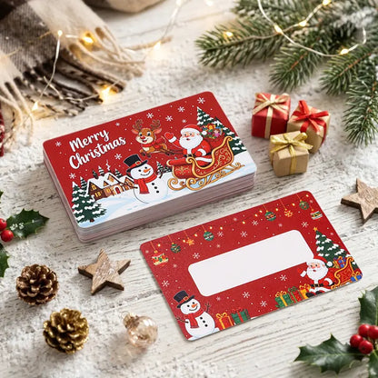 80Pcs Cartoon Christmas Scratch Cards DIY Christmas Gift Ideas for Kids Xmas Party Supplies