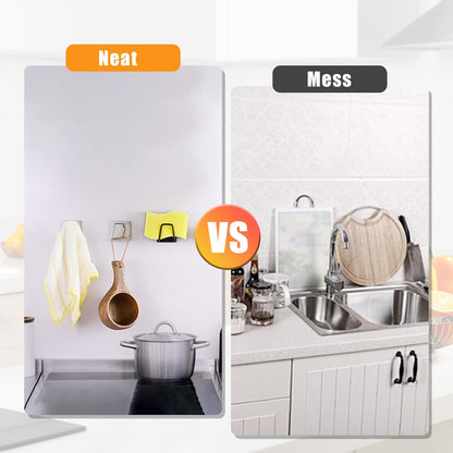 4 Counts Stainless Steel Sponge Holder for Kitchen Sink