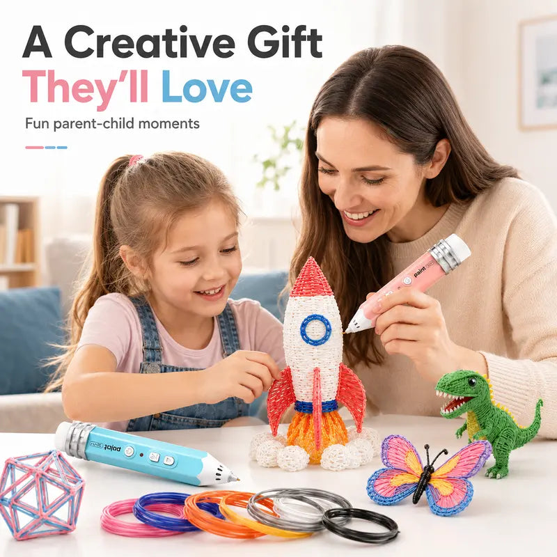 3D Pen Set for Kids, Easy to Use, Learn from Home Art