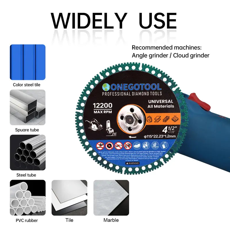 3PCS 4-1/2 inch Indestructible Cutting Discs for Angle Grinder 7/8"