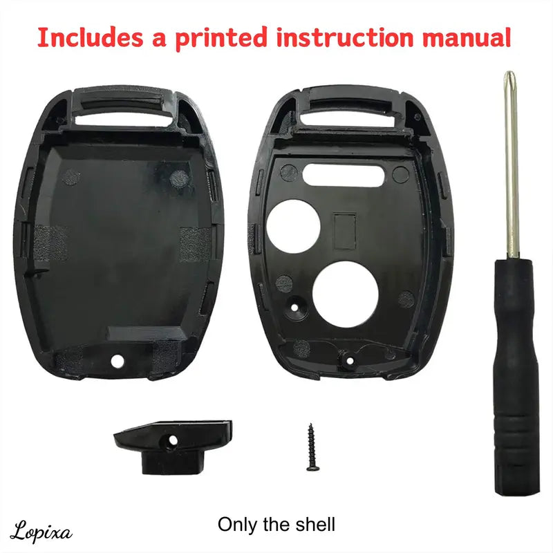 Replacement Key Fob Cover Case fits for 2006 2007 2008 2009 2010 2011 Honda Accord Civic CRV Pilot Ridgeline Odyssey Keyless Entry Remote Key Fob Shell 2+1 Button