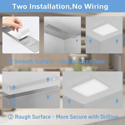 Rechargeable Remote-Controlled Motion-Sensing Ceiling Light