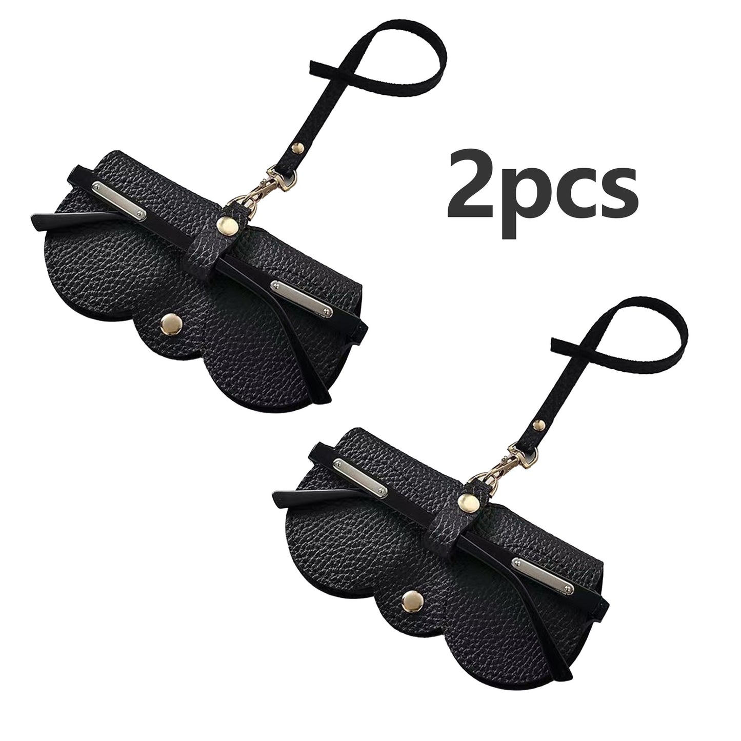 2Pcs Soft Glasses Bag for Women Men, Portable Leather Glasses Case for All Kinds of Glasses