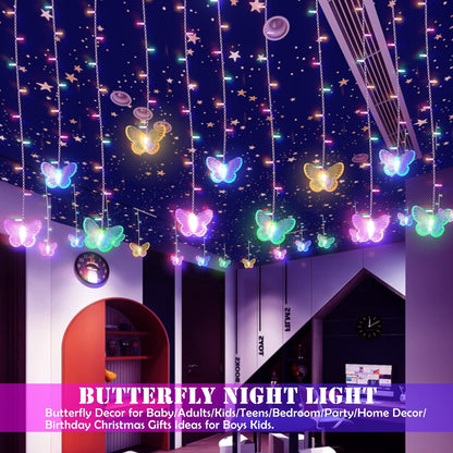 Butterfly Curtain Fairy Lights USB Plug in