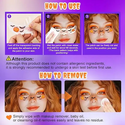 10PCS Halloween Face Glitter Freckles