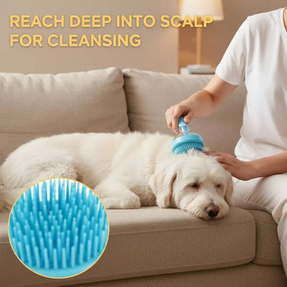 2026 New 2 in 1 Pet Bath & Grooming Brush with built-in soap dispenser for easy cleaning