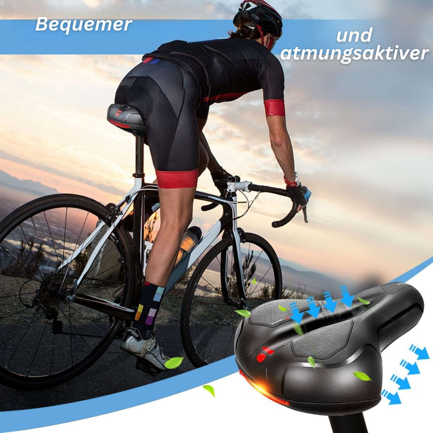 CloudRide™ | Breathable Hollow Bicycle Saddle