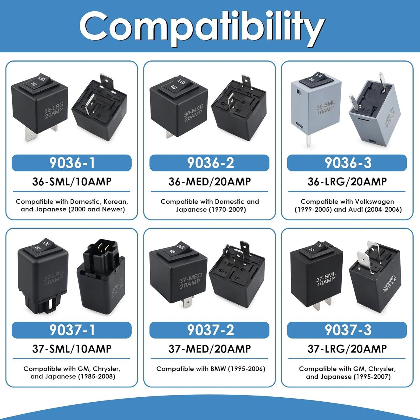 6PCS Relay Bypass Switch