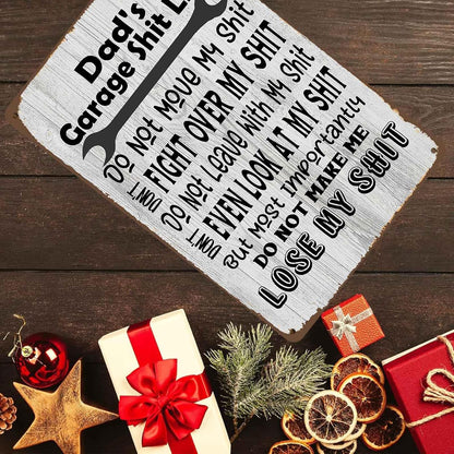Vintage Metal Dad's List Home Signboard