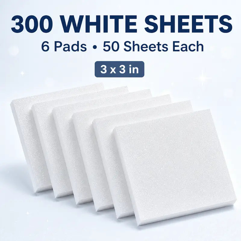 Frosted See-Through Glittered Reusable Sticky Notes