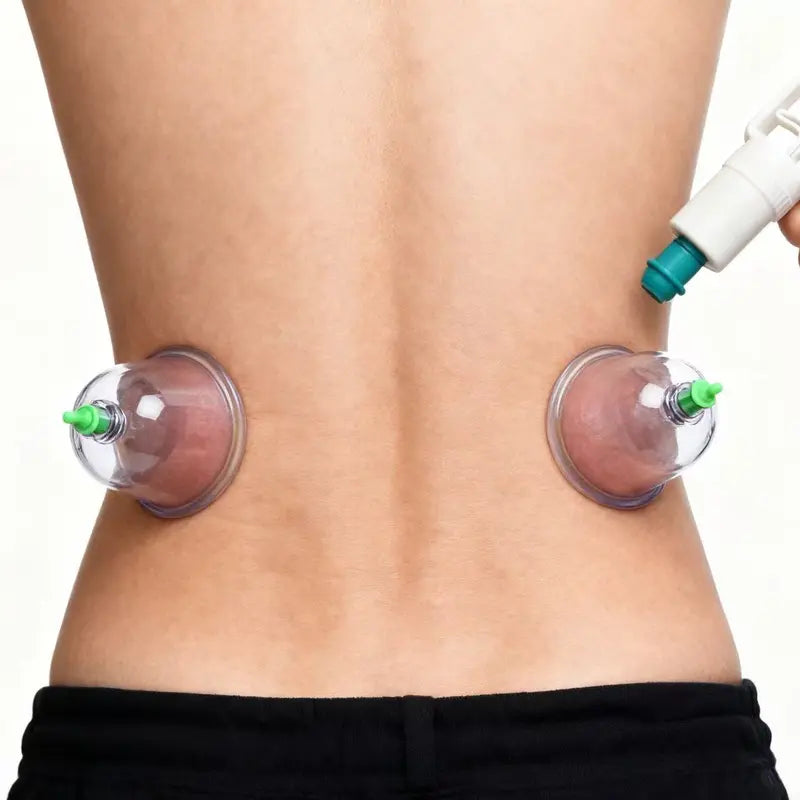 6-Piece Vacuum Cupping Massage Cup Set with Manual Hand Pump