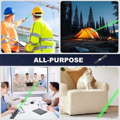 High Power Green Laser Pointer with Removable Star Cap