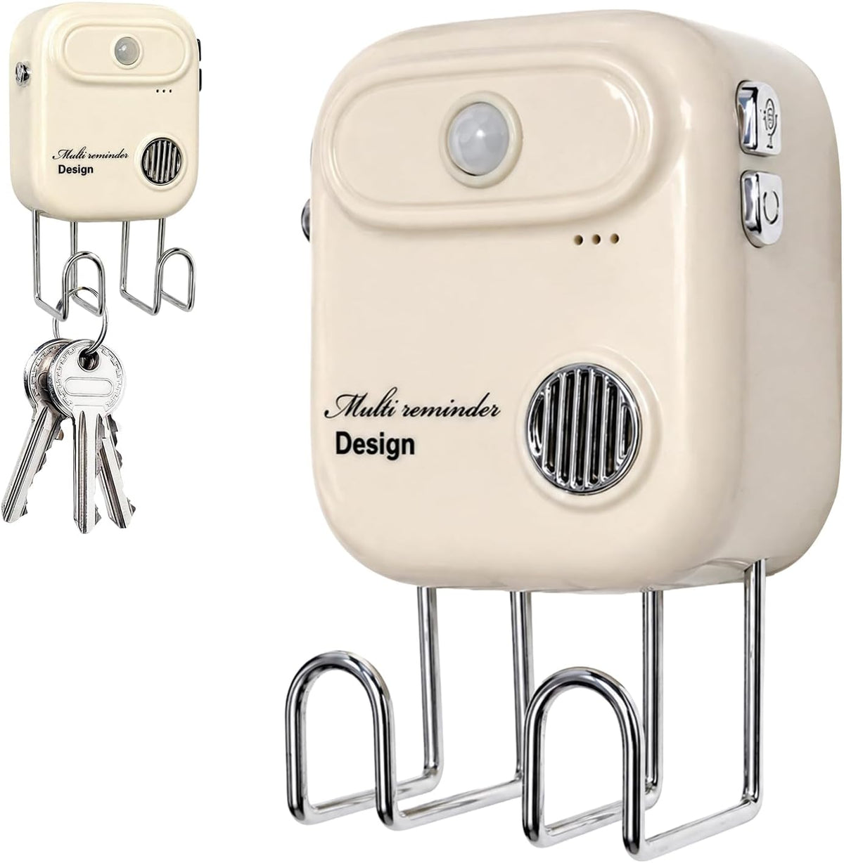 Door Exit Reminder with Key Holder, Recordable Voice Reminder